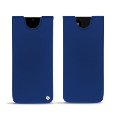 Pochette cuir Samsung Galaxy Note20 Ultra - Pochette - Bleu - Cuir lisse