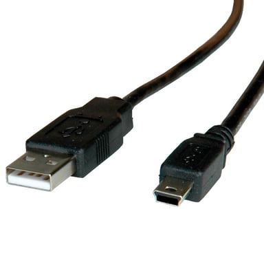 ROLINE 11.02.8719 cable USB USB 2.0 1,8 m USB A Mini-USB B Negro