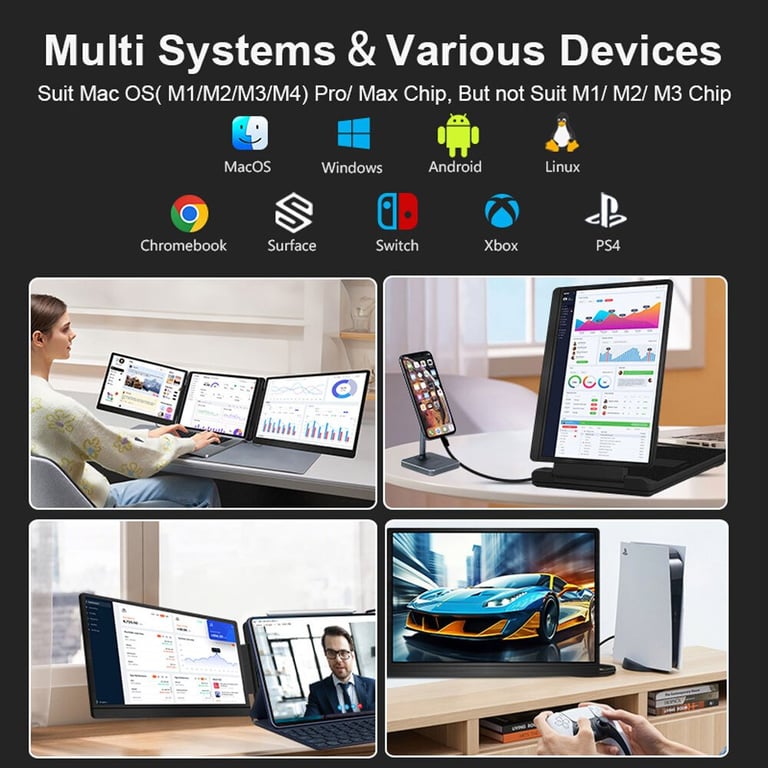 Écran portable FOPO 14 IPS 1920x1200 16:10 USB C Mini HDMI - vue 4