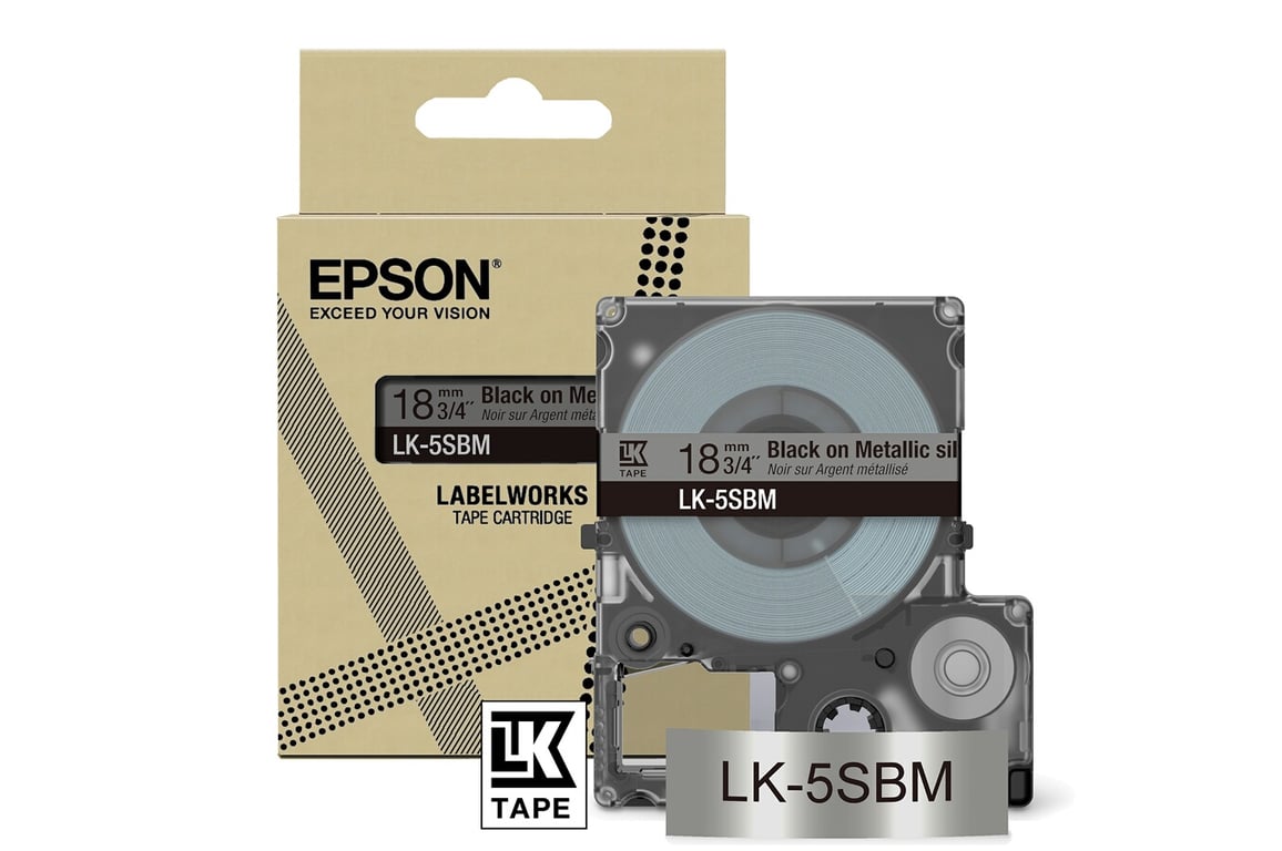 Cartouche d'encre Epson LK 5BKP pour LabelWorks LW C410 et LW C610 Or sur métallique - vue 3