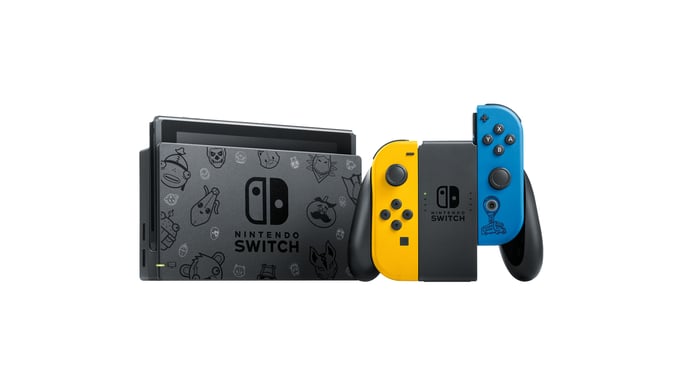 Switch Ed. Fortnite & Pack panthère & 2000 V-Bucks - Console de jeux portables 32 Go, Écran tactile