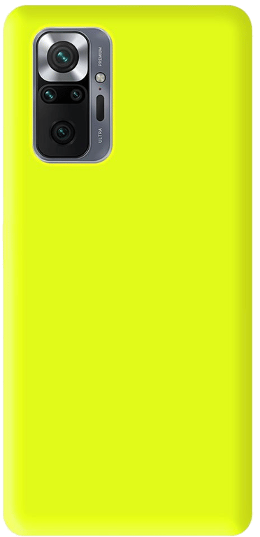 Coque silicone unie compatible Mat Jaune Xiaomi Redmi Note 10 Pro