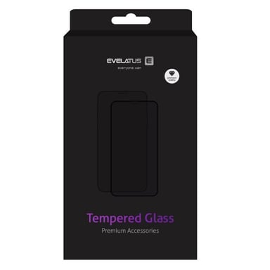 Evelatus Full Cover 2.5D Verre Xiaomi Poco M4 5G / Poco M5 Antistatique / Colle Japon Noir