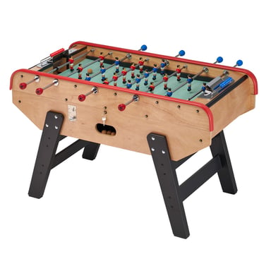 KANGUI Babyfoot adulte luxe en bois style bistrot avec monnayeur - 10 balles liège - 30 jetons fournis