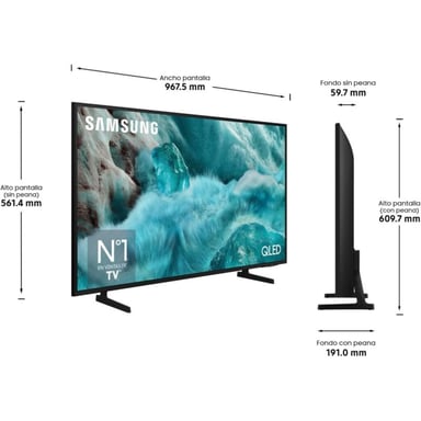 Samsung TV AI QLED 43'' Q7F 2025, 4K, Quantum Dots