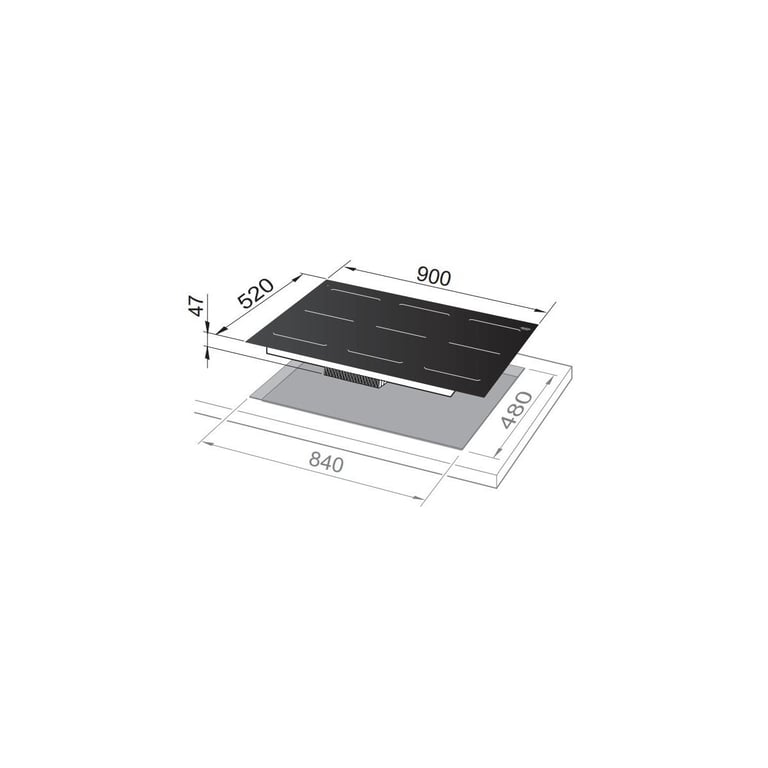 Plaque à induction De Longhi SLI 906 90 cm 6 zones Vitrocéramique - vue 2