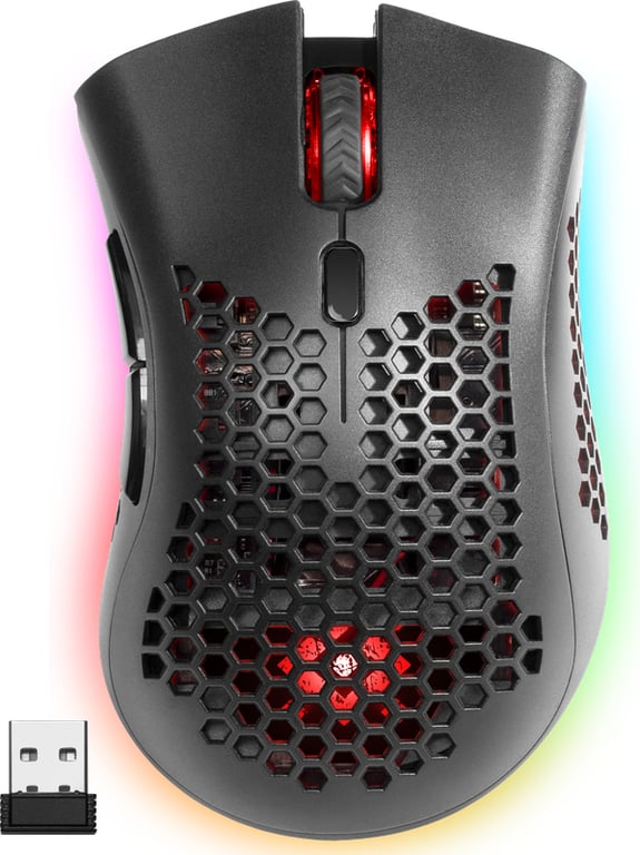 Defender Warlock Gm-709l Souris Droitier Rf Sans Fil Optique 2400 Dpi 
