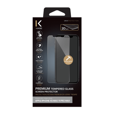 Protezione dello schermo in vetro temperato premium per Apple iPhone XS Max / 11 Pro Max, trasparente