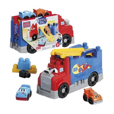 MEGA BLOKS - Camion da corsa e da costruzione - Scatola con 19 pezzi - MEGA Bloks - JFR29