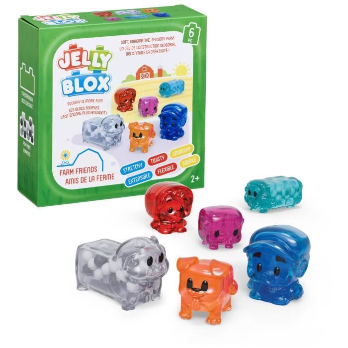 Coffret Amis de la ferme - Jeu de construction - JELLY BLOX - Briques souples et flexibles - Des 2 ans - Neuf