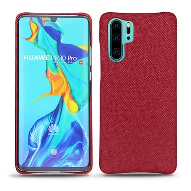 Coque cuir Huawei P30 Pro -  - Rouge - Cuir saffiano