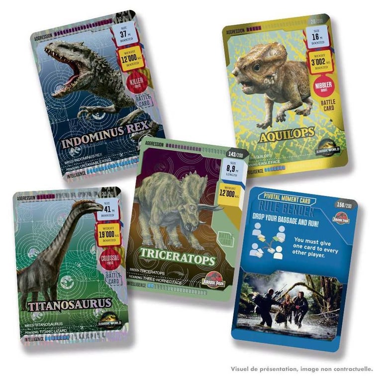 Boîte de 18 Pochettes PANINI JURASSIC WORLD 4 TCG – 144 Cartes + Carte Édition Limitée n°2 - vue 2