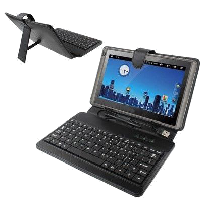 Clavier compatble avec Tablette 9.7 Pouces Micro USB - USB C Universel Noir Faux cuir YONIS