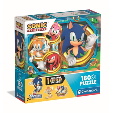 Puzzle Clementoni Sonic the Hedgehog 180 pièces 48,5 x 33,5 cm Multicolore - Neuf