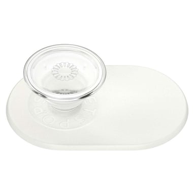 PopSockets Soporte PopGrip MagSafe Retráctil para iPhone, Soporte Magnético y Selfie Blanco