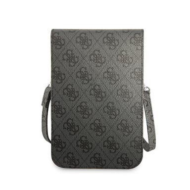 Sac à Bandoulière pour Téléphone Motif 4G avec Logo Triangulaire Noir