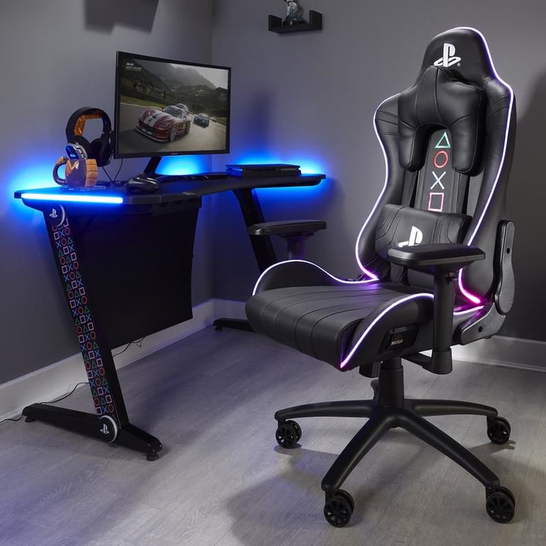 Fauteuil Gaming X ROCKER Playstation Amarok Réglable en hauteur Motif Playstation Couleur - vue 3