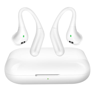 Écouteurs Bluetooth Crochet d'Oreille avec Microphone Blanc