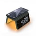 Reloj despertador digital Jupiter con cargador inalámbrico - Reloj despertador doble con luz de alarma - Verde medianoche (HCG019QI-MG)