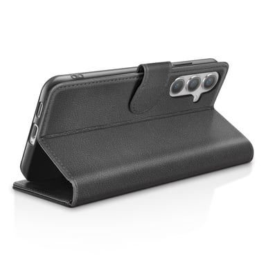 Zanaé Funda tipo cartera para Galaxy S24 Plus con función de soporte y lengüeta magnética Negro