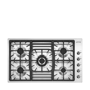 Table de cuisson encastrable Smeg Classic PGF95 4 87 cm Gaz 5 feux Acier inoxydable - Neuf
