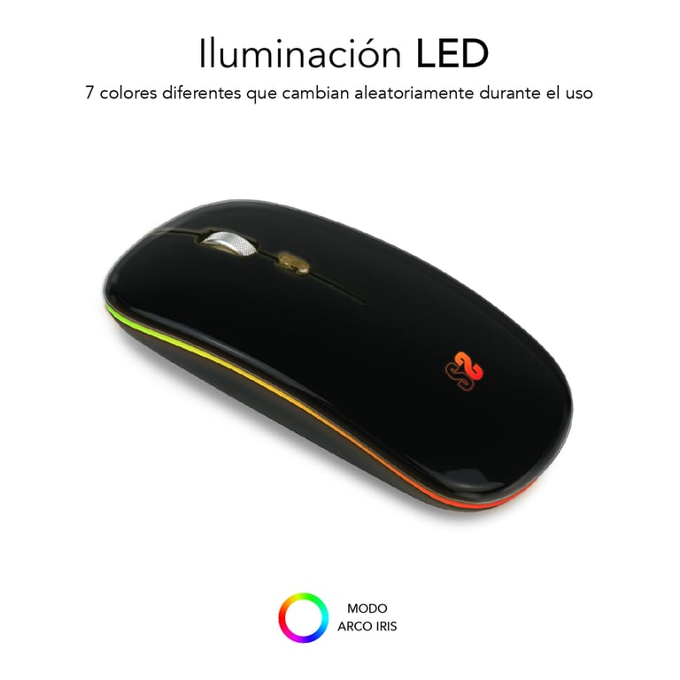 Souris SUBBLIM SUBMO-LDFLAT1 – Bureau Ambidextre RF + Bluetooth 1600 DPI - vue 3