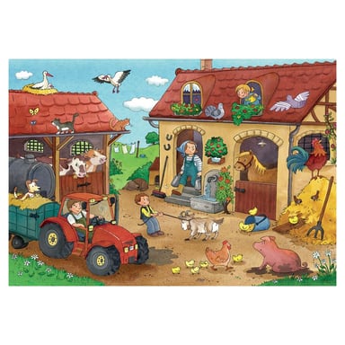 2x12 puzzles educativos para niños sobre la granja