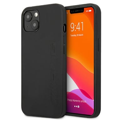 Funda AMG para iPhone 13 mini 5.4'' Piel negra estampada en caliente