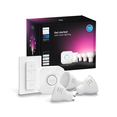 Philips Hue White And Color Ambiance Kit De Demarrage 3 Spots Connectes GU10 - vue 1