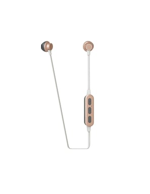 Muvit MUHPH0092 auricular y casco Auriculares Inalámbrico Dentro de oído Llamadas/Música Bluetooth Oro rosa, Blanco