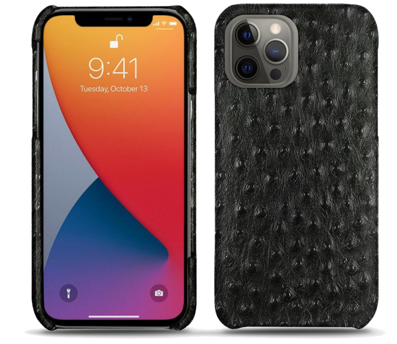 Coque cuir Apple iPhone 13 Pro Max - Coque arrièreNoir