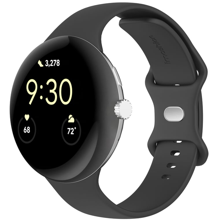 imoshion Bracelet en silicone? pour Google Pixel Watch 3 / 4 (45 mm) - Taille S - Noir - Neuf