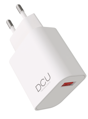 DCU Tecnologic Compact USB Charger 3.0 18W - Charge Rapide - Couleur Blanc