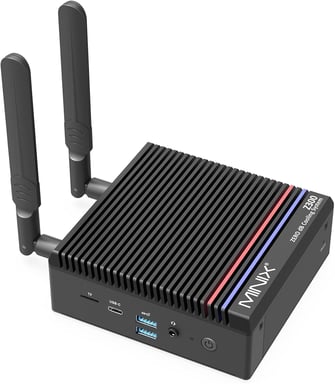 MINIX Mini PC Windows 11 Pro Senza Ventola, Intel 12ª Generazione N300, NEO Z300-0dB 16 GB DDR4, 512 GB SSD M.2 PCIe Gen3 x 4, Micro Computer Desktop, Doppio Schermo 4K / LAN 2.5G