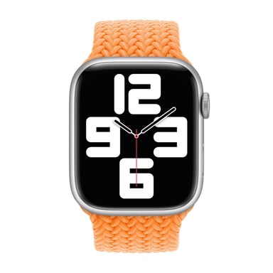 Bracelet Solo tressé pour Apple Watch | 44/45/46/49 mm - Taille 8 - Bright Orange