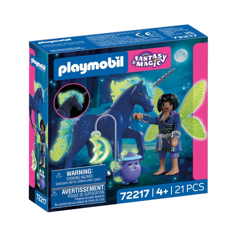 Set de jeu Playmobil 72217 Licorne de la et Fée Fantasy Magic 21 pièces luminescent dans 'obscurité Neuf