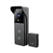 Nedis Videoportero Wi-Fi 3MP Full HD 1296p IPX44 con timbre USB de 4400 mAh Negro