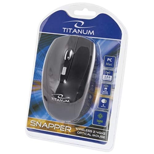 Esperanza Souris sans fil Titanum Snapper TM105K (Noir) - Neuf