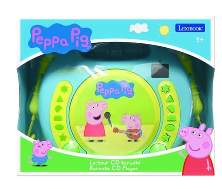 Lecteur CD Karaoké Enfant PEPPA PIG avec 2 Microphones