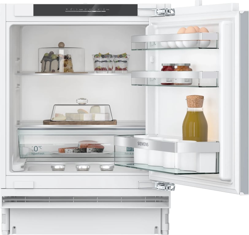 SIEMENS KU21RADE0 - Réfrigérateur 1 porte - 134 L - Intégrable sous plan - Dégivrage automatique - Home Connect - Éclairage LED - FreshBox - Modes Eco et Sabbat - Fermeture douce SoftClose - Neuf