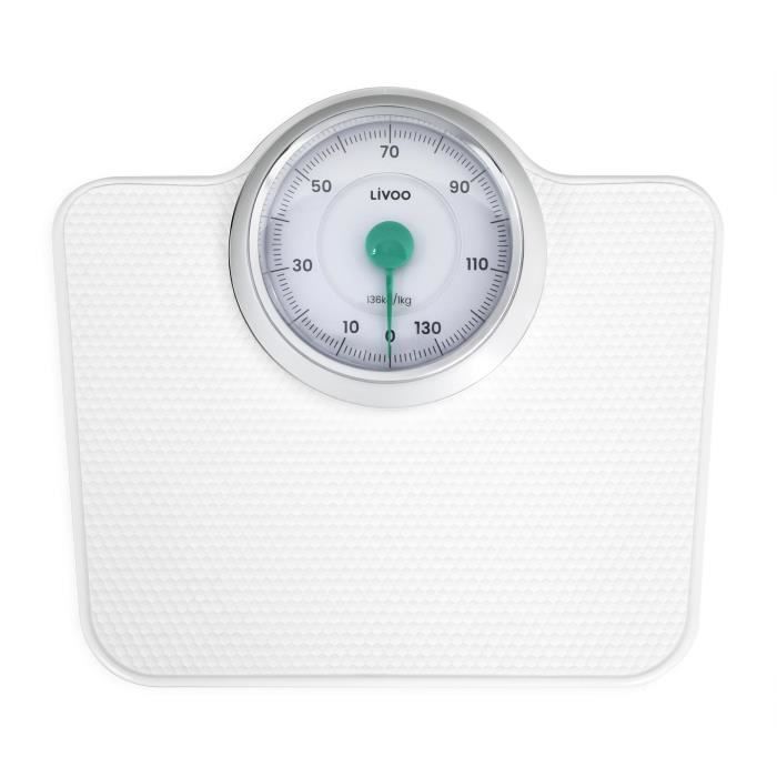 Livoo Pese-personne mécanique rétro - DOM490 - Sans pile - Max 136 kg - Métal antidérapant - B