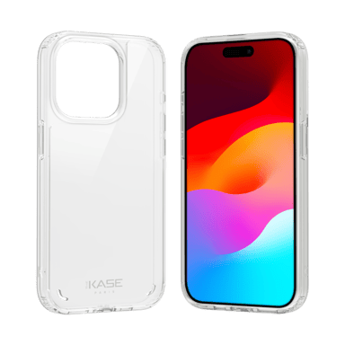 Funda antigolpes híbrida antibacteriana invisible para Apple iPhone 15 Pro, Transparente