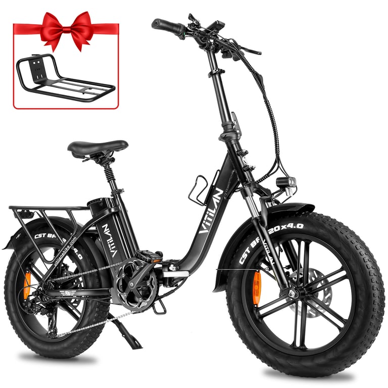 Vélo électrique pliable Vitilan U7 2.0 Step thru 20'' Moteur Batterie au lithium amovible 48V 20Ah Frein à disque hydraulique Neuf