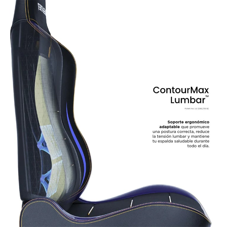Chaise gaming Vertagear SL3800 HygennX Burgundy – Ergonomique soutien lombaire ContourMax™ assise VertaAir™ ventilée accoudoirs 3D réglables Neuf - vue 5