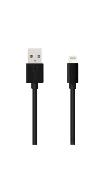 Câble Lightning certifié MFi Apple Charge/Sync (2M), Noir de Jais