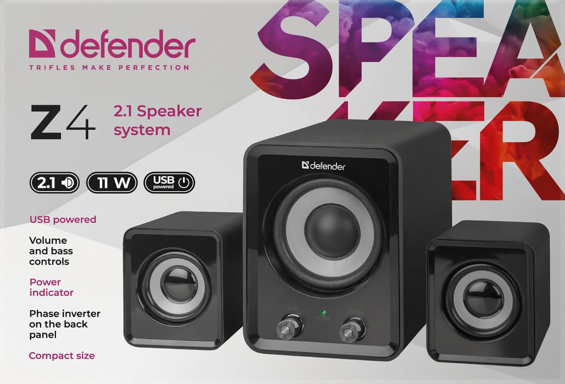 Defender Z4 Noir Avec fil 11 W - Neuf