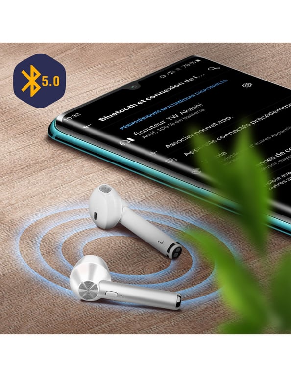 Altadif ALTWHEARB écouteur/casque Sans fil Ecouteurs Appels/Musique Bluetooth Blanc