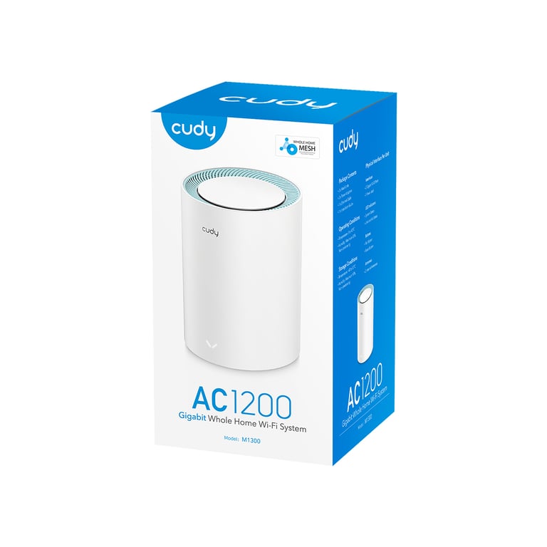 Cudy M1300 1 PACK système Wi Fi maillé Bi bande 2 4 GHz / 5 GHz Wi Fi 5 802.11ac Interne Neuf - vue 3