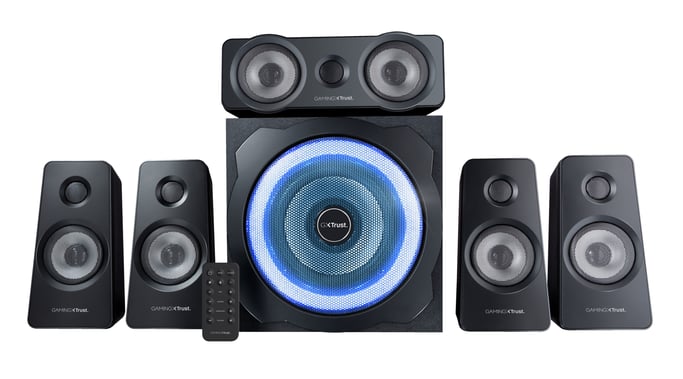 Trust GXT 658 Tytan 5.1 conjunto de altavoces 90 W Universal Negro 5.1 canales