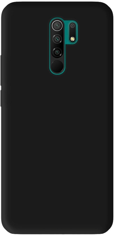 Coque silicone unie compatible Mat Noir Xiaomi Redmi 9